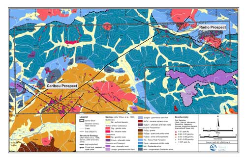 Map showing geographical layout of Salcha, Alaska including major roads and surrounding areas